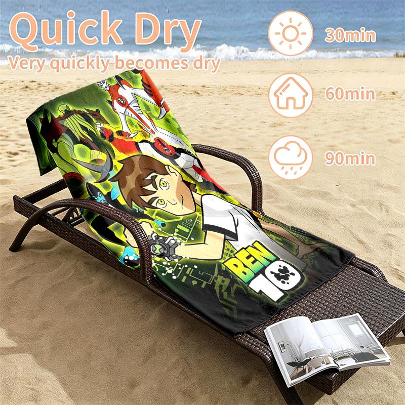 Ben10 Beach towels also serve as bath towels summer essential a musthave for the outdoors the beach and the pool