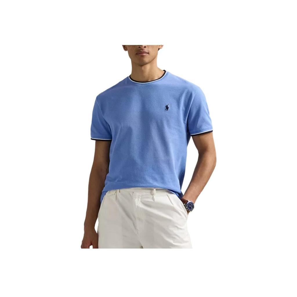 Polo Ralph Lauren Striped Crew Neck Pony Embroidered Short Sleeve T-Shirt Men T-Shirts Blue 710963492-004