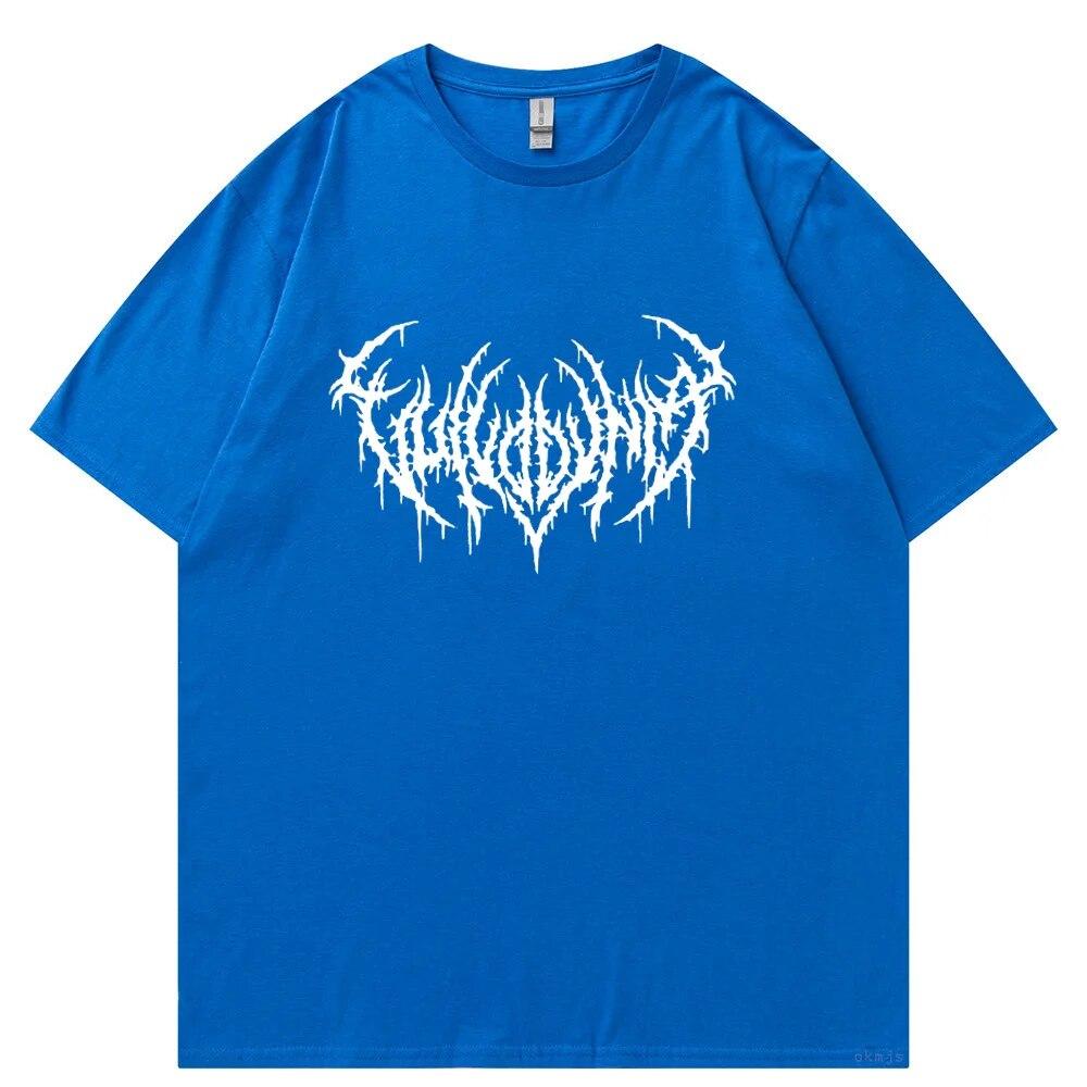 Hip Hop Gothic Street Punk Unisex T-shirts Korean Black Oversized Tshirt Toppar Harajuku Grafisk Tshirt WoUnisex Unisex Tops Tee