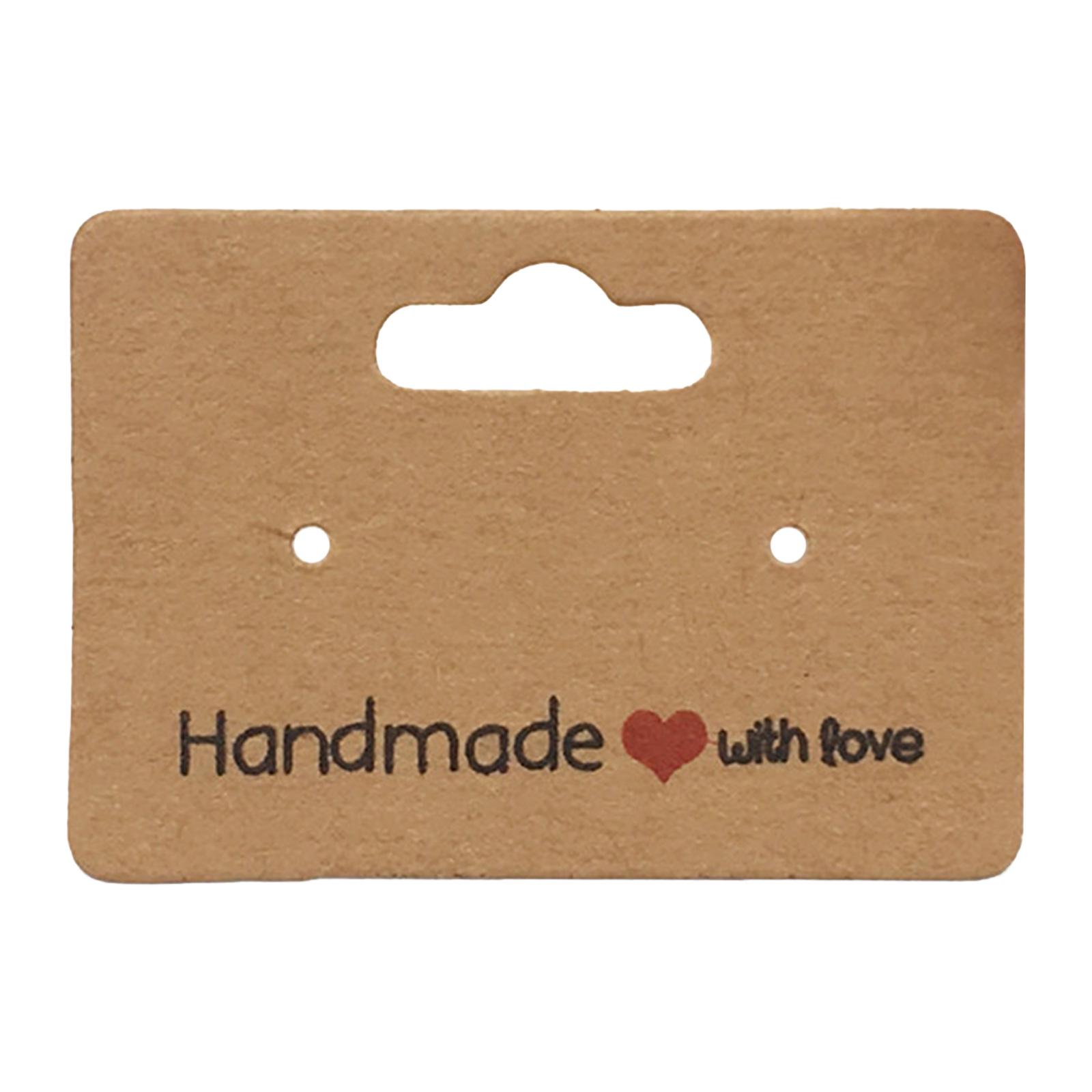 

Bulk 100 Pieces Earring Card Holders for Showcasing Jewelry Display Sturdy Kraft Paper Materials Home Organization