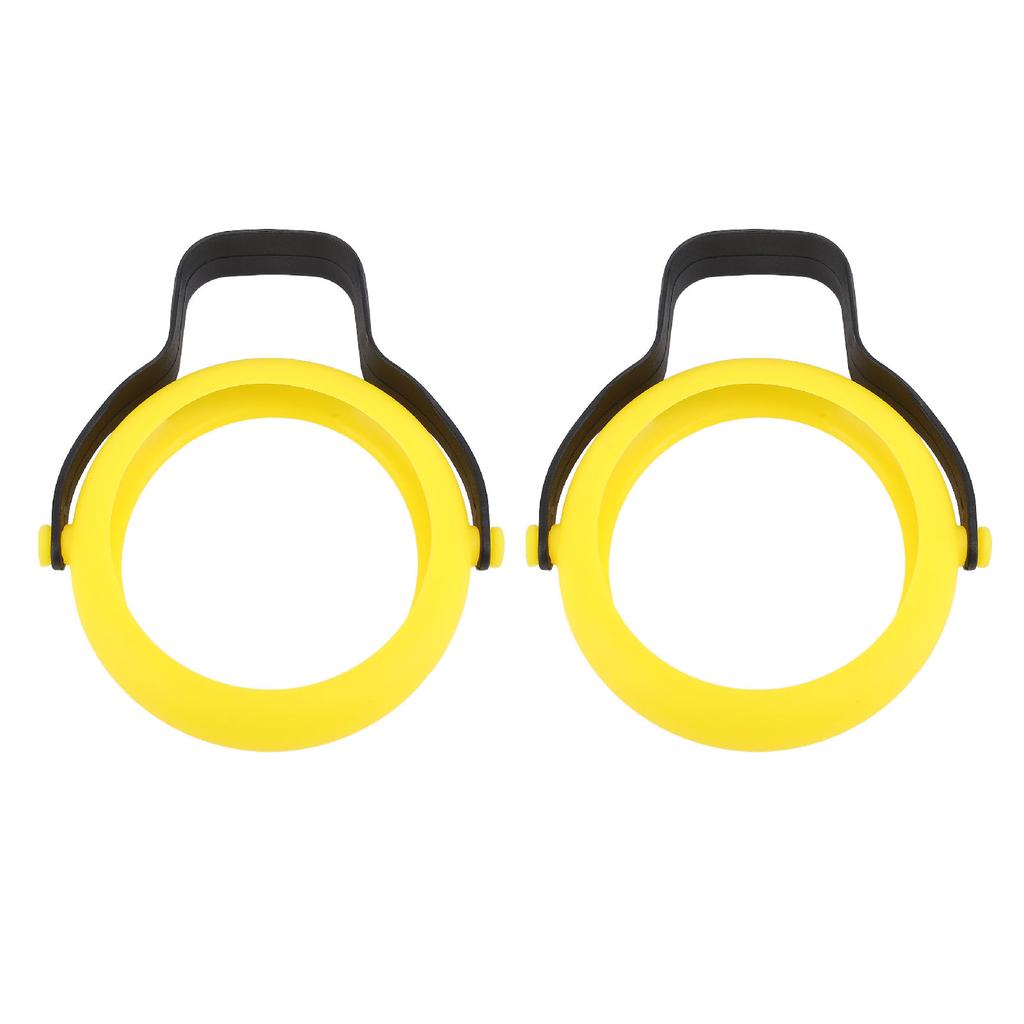 2 Pcs Silicone Egg Ring Heat Resistant Nylon Handle Dishwasher Safe Non Stick Round Egg Shaper