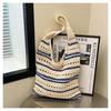 Shoulder bag women's spring and summer new straw woven tote bucket bag hollow large capacity underarm bag woven bag