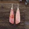 Luxury New Bohemian Natural Stone Knife Pendant Earrings European and American Popular Ins Jewelry Jewelry