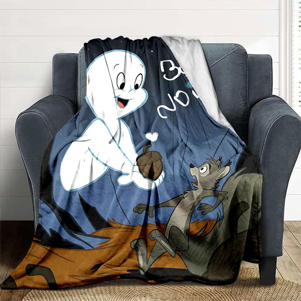 1pc Casper3 Blanket, Gift, for Men and Women, Soft Blanket, Good for Sofa Bed Couch Travel, Lightweight Flannel Blanket
