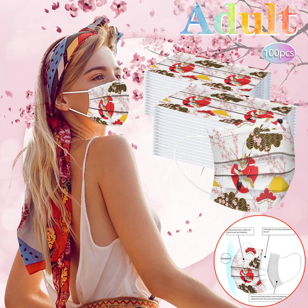 Adult Mask Disposable Face Mask Industrial 3Ply Ear Loop 10/20/30/40/50/100PCS