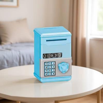 Mini Automatisches Sparschwein Bargeld Sparen Geldbox Passwort Zähler Code Schlüsselschloss Münzbank Geldautomat Kind