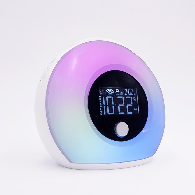 

10W Bluetooth Speaker Color Led Night Light With Adjustable Alarm Clock Display Music Sleep Light 5.0 Bluetooth Speaker білий