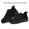 Men's Steel Toe Safety Shoes Anti-Smash Puncture-Proof Lightweight Breathable Work Boots with for Outdoor Construction