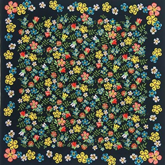 Liberty Large Furoshiki Liberty and Edenham 92cm Black Cotton Shantung Made in Japan (Wrapping Cloth), Pattern, Wide, Furoshiki,
