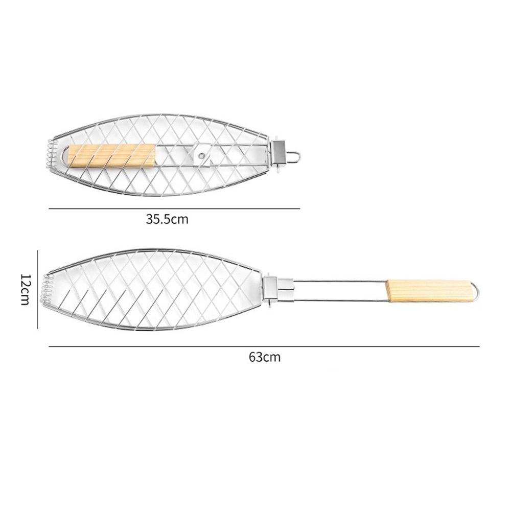 Fish Grilling Basket for Grill Ideal for BBQ, Camping, Charcoal and Gas Grills