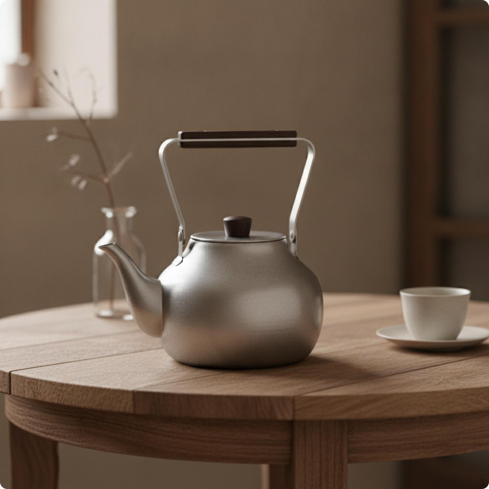 Stainless Steel Teapot Retro Style Folding