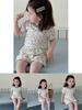 Adorable Summer Girls Two Piece Outfit Set Soft Breathable Cotton Pajama Shorts