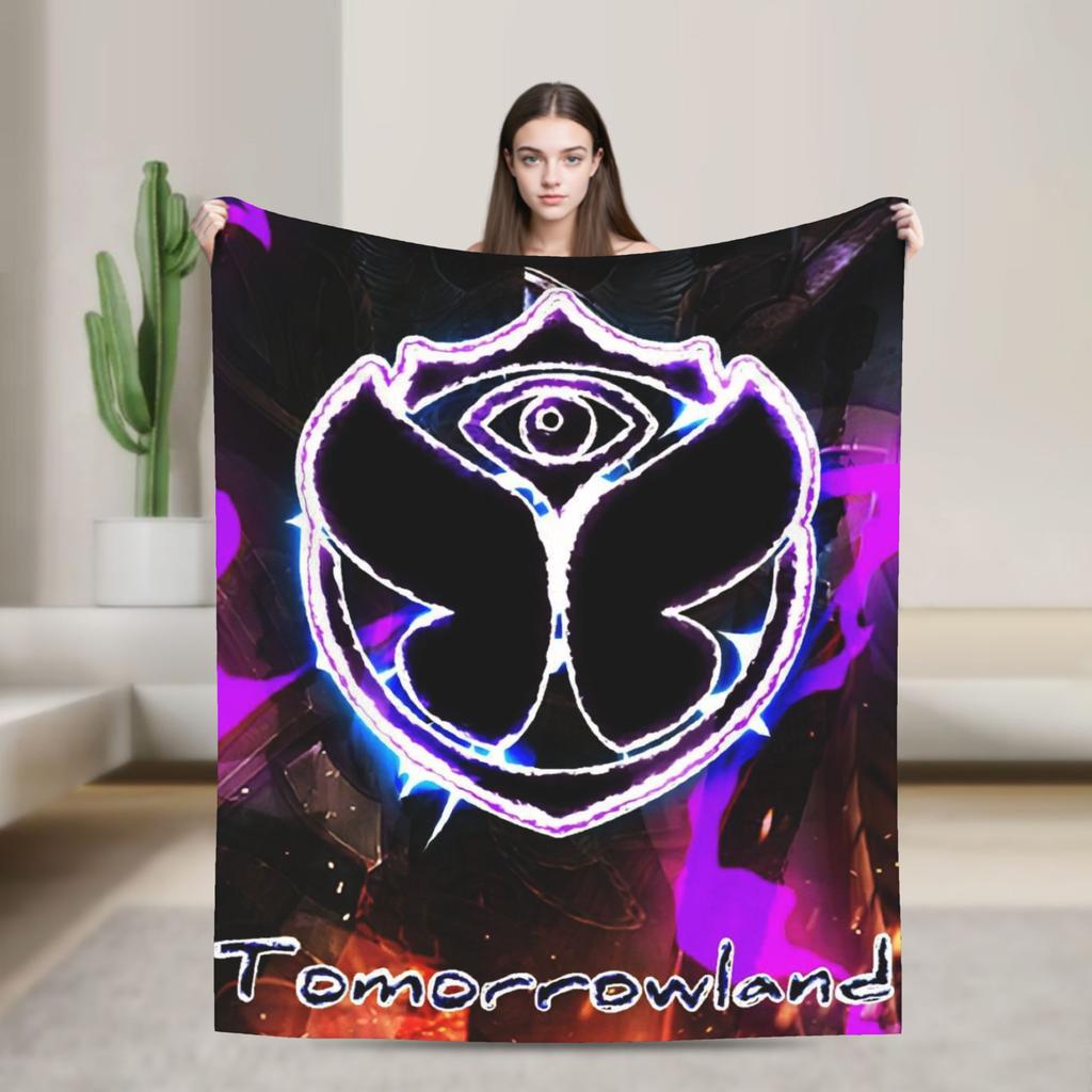 Soft Warm Blanket Camping Tomorrowlands Music Festival  Bedding Throws  Flannel Bedspread For Living Room Pattern Sofa Bed Cover