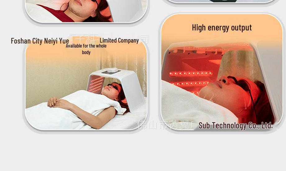 Cross-LED Foldable Spectrometer: Seven-Color Photon Skin Rejuvenation & Hydrating Beauty Device with Large Spray Light Panel