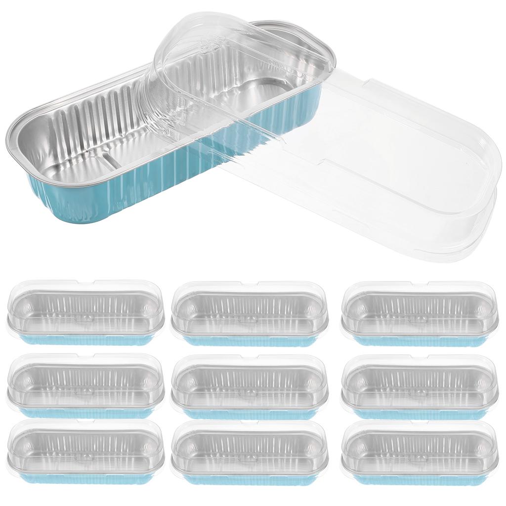 25 Pcs Baking Mold Cake Pans with Lids Aluminum Foil Container Mini Loaf Bread Small Food Containers