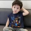 Boys' Cartoon T-shirt, Thin Summer 2026 Style, Toddler Top, Stylish Baby Vest Tee