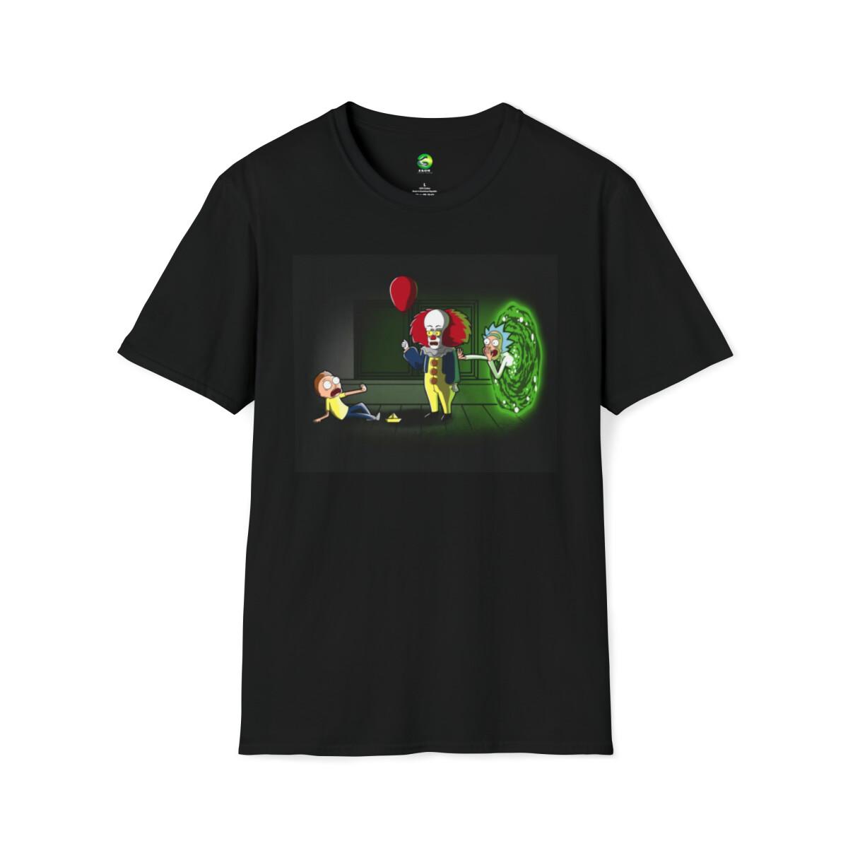 Rick and Morty Pennywise Comedy T Shirt Unisex Softstyle T-Shirt S