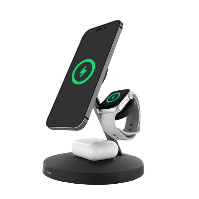 Bezdrátová nabíječka - BIGBUY - APH-MWC3 - Černá - Kompatibilní s Qi - Minimalistický design