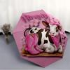 1pc Cowgirl Cow Automatic Open/Close Umbrella - Compact Travel Umbrella, Gift for Birthday, Holiday Yy260106014