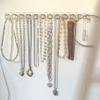 1/2pc 7/12Hooks Transparent Acrylic Storage Rack Wall Display Shelf Mount Necklace Earrings Scarf Organizer Bathroom Accessories