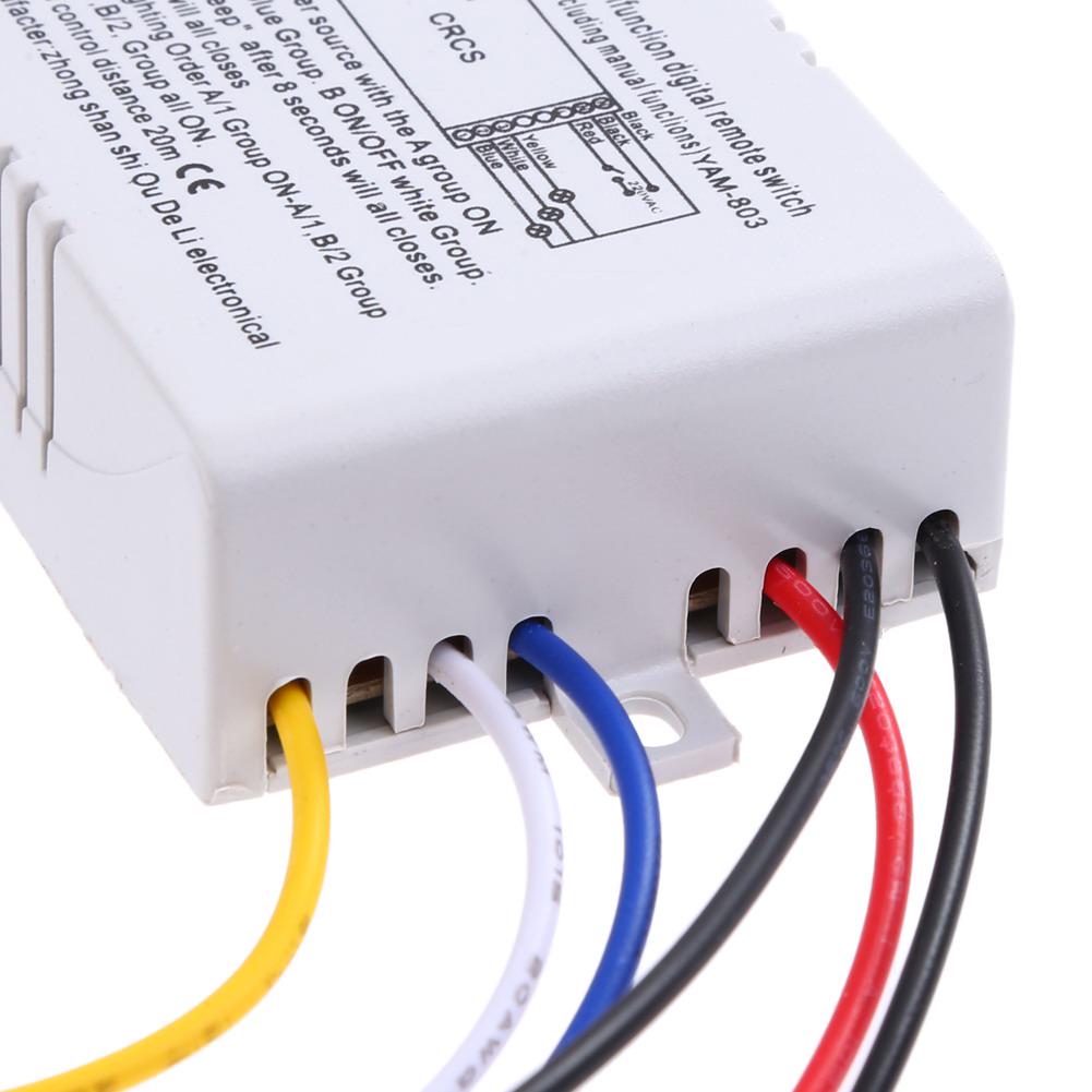 1/2/3 Channel ON/OFF 220V Wireless Remote Control Switch Receiver Transmitter for Lamp Light Electrical Equipments Replacements
