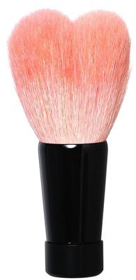 Kumano Brush Facial Cleansing Brush Black KOYUDO Collection Heart-Shaped (Medium, Handle)