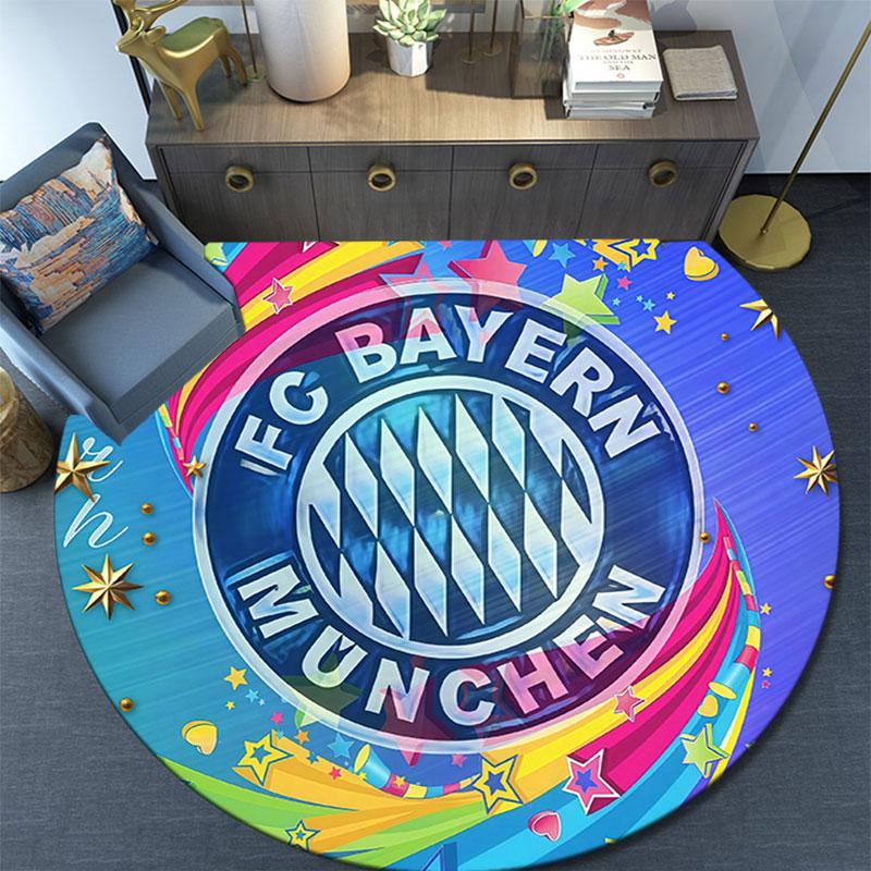FC Bayern München,Round Area Rug,Carpet Rug for Living Room Bedroom Sofa Playroom Decor,Non-slip Floor Mat
