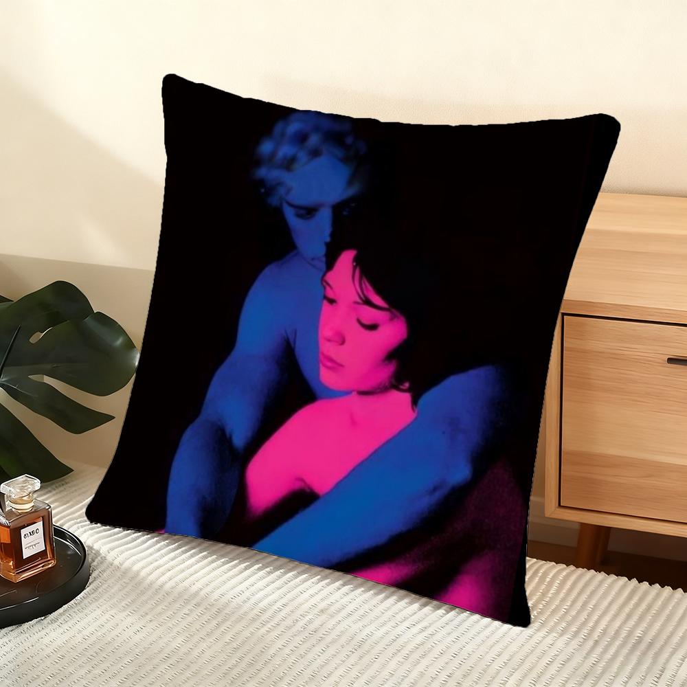 Band Music T-Tv-Girl Cushion Cover Soft Short Plush Pillow Cover Smooth Cozy Texture Aesthetic Cushion Case Home Decor