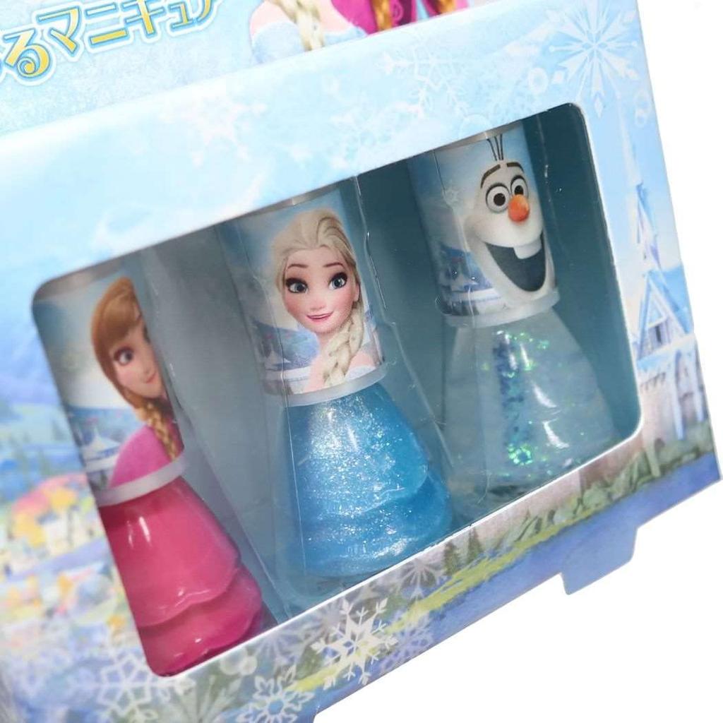 Shobido Frozen Peel-Off Nail Art Set of 3 Disney Princess Peel-Off Nail Polishes