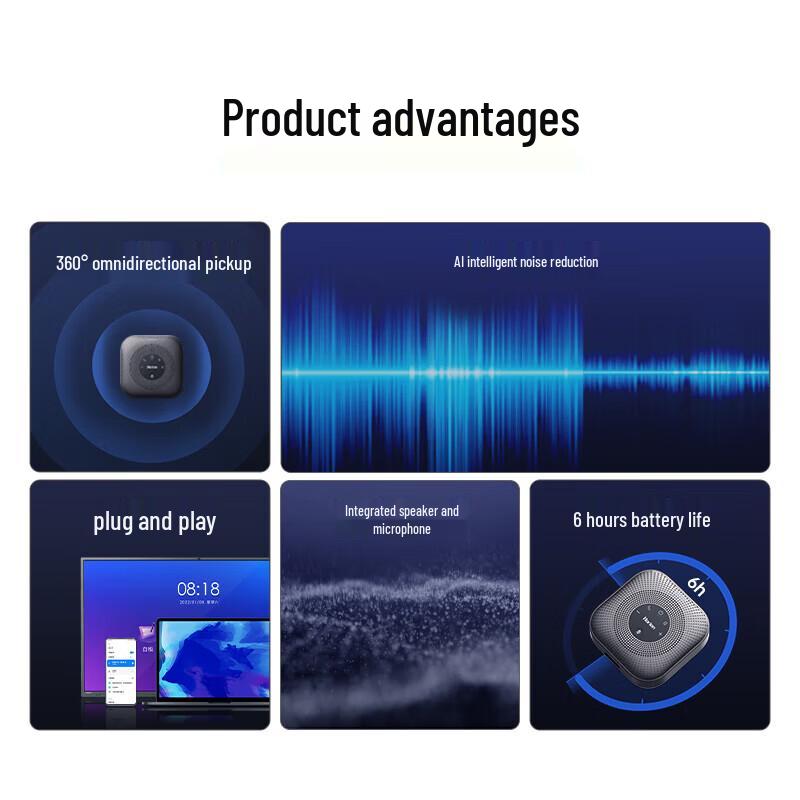 Horion HM-5 Omnidirectional Conference Microphone & Bluetooth Speaker (CN version)