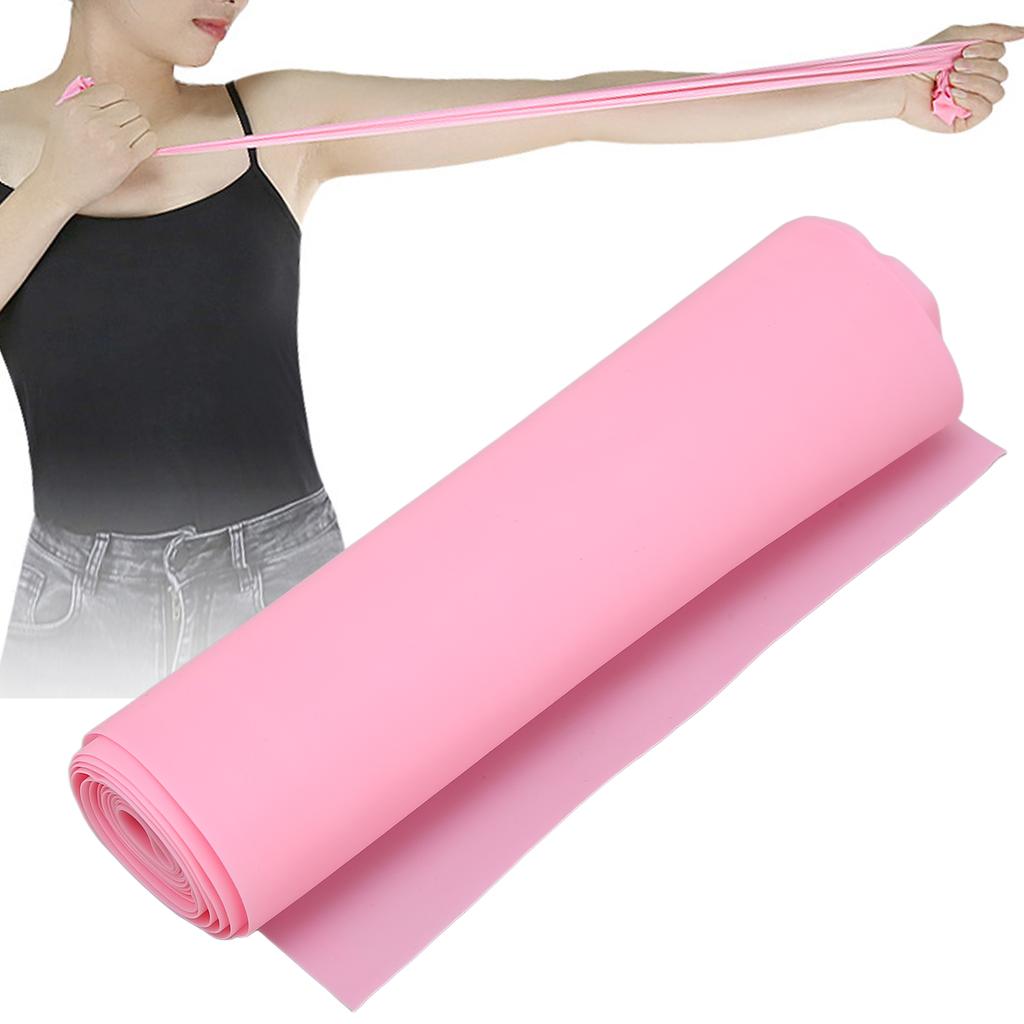 Resistance Band Portable Fitness Flexible Elastic Exercise Workout Band for Strength Training Pink