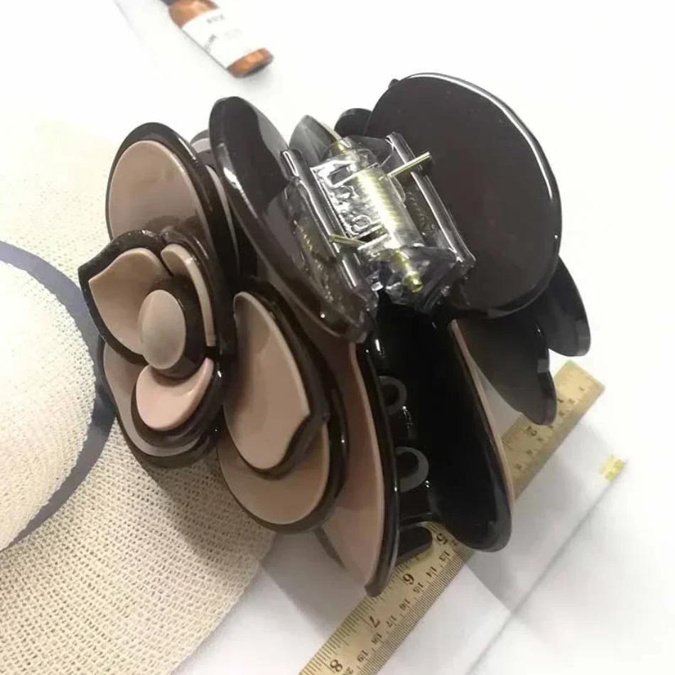 1 Pcs Fashion Camellia Hair Claw Clip Clamp Girl Flower Handmade Jewerly Head Accessories for Women Birthday Gifts