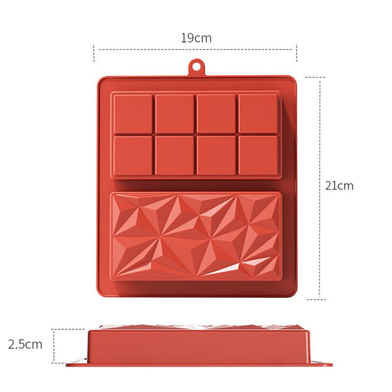 FAIS DU Chocolate Bar Mold Silicone Thick Chocolate Bar Mold Durable Rectangle Dubai Chocolate Bar Molds Easy to Demold