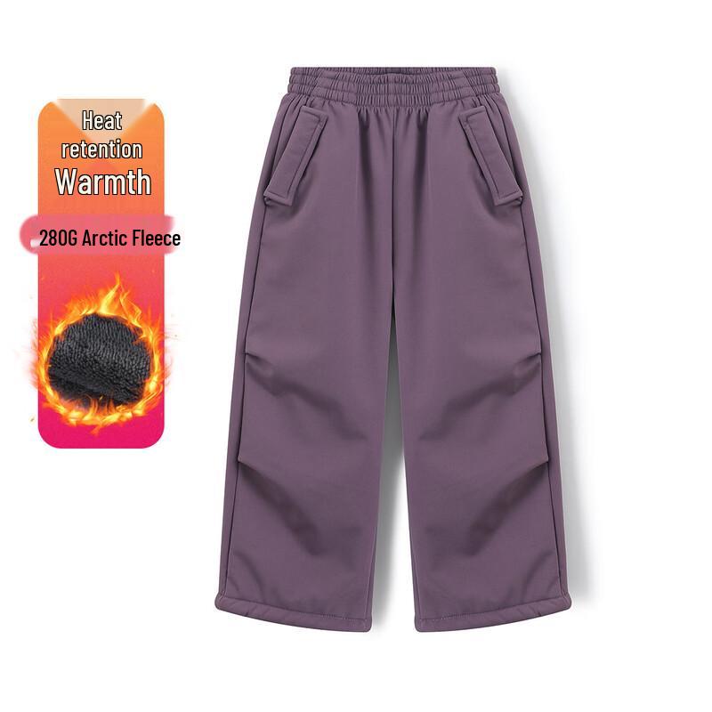 Montjoux Girls  Fleece-Lined Outdoor Wide-Leg Cargo Ski Pants 170