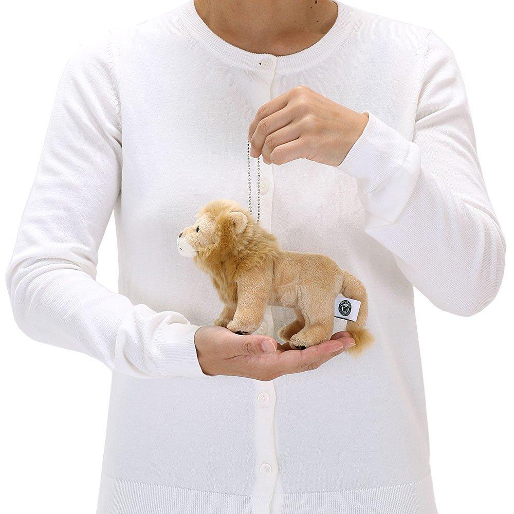 COLORATA Löwe Plüsch Maskottchen (Realistisches Wildtier mit Kette) Niedlicher Tier Schlüsselanhänger Puppe Geschenk (Zweimal getestet)  Weihnachtsgeschenk