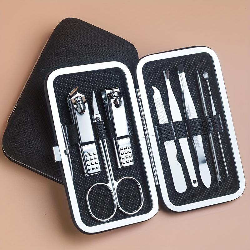 8/19pcs Travel Nail Care Kit, Portable Manicure Set with Pouch, Complete Nail Clipper & File Kit for Toe & Fingernails