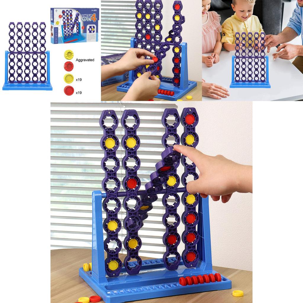 Interactive Plastic Desktop Game With Rotating Four-in-a-row Indoor Fun For Kids And Families Shantou China