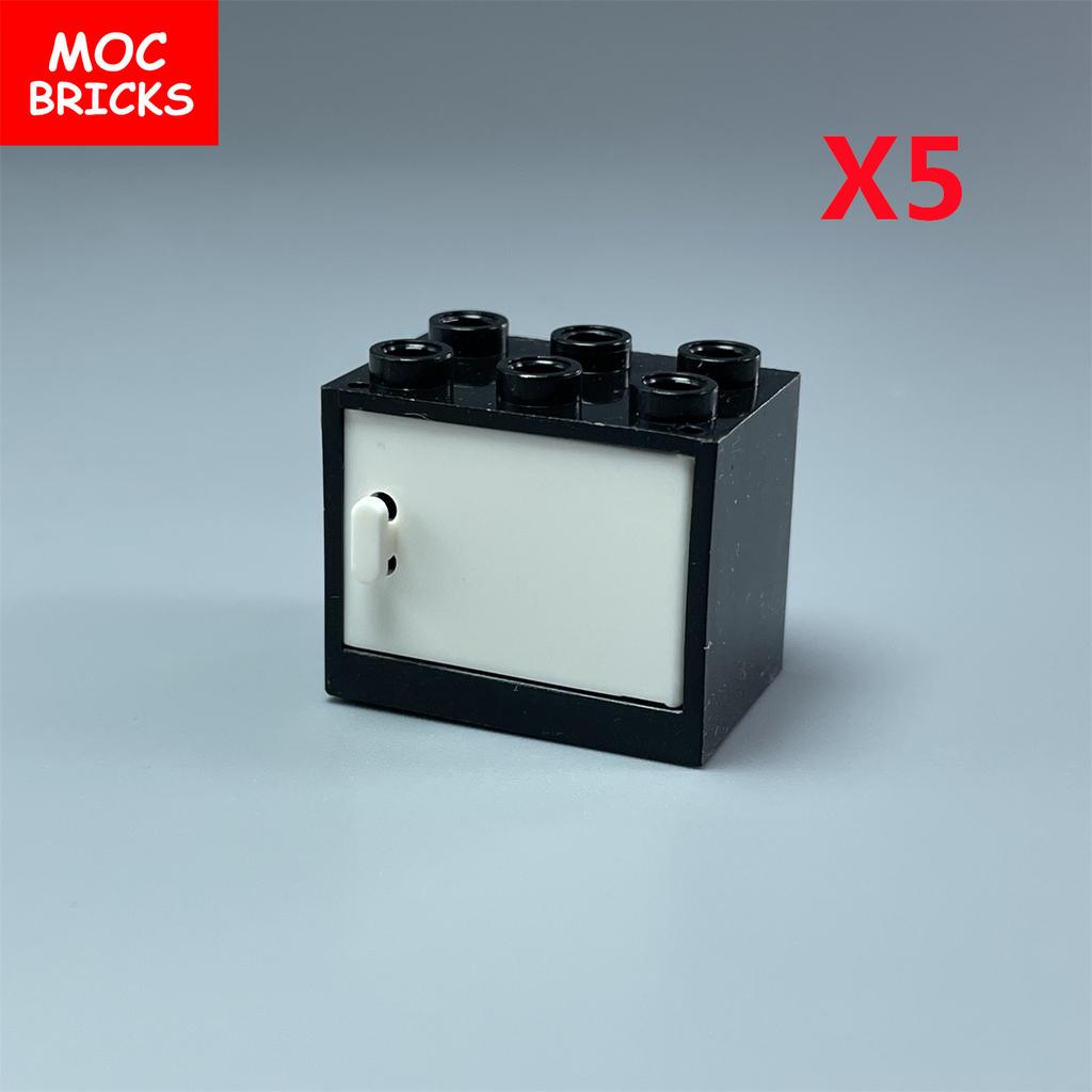 MOC Blocks Box Cupboard Container 2x3x2 Cabinets Assembles Particles 4532 4533 City House Construction Bricks Parts