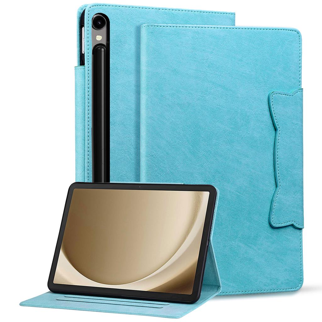 Para Capa Samsung Galaxy Tab S10 FE+ Fecho Fivela de Gato Couro Protetor Capa com Suporte