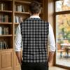 Men's Casual Wool- V-Neck Knit Sweater Vest for Commute
