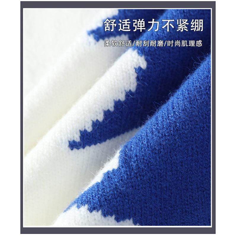 Men S Fashion Round Neck Long Sleeve Warm Knit Sweater For Autumn Winter