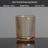 Vertical Stripe Glass Mouthwash Cup