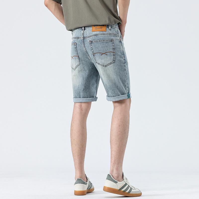 New Summer Denim Men's Mid-sized Pants Thin American 5-minute Short Casual 5-minute Pants