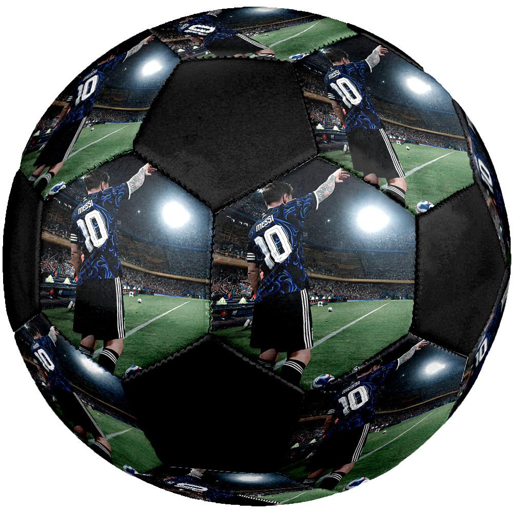 King Leo Size 5 Soccer Ball, Machine-Stitched PVC, Durable & High Bounce, All Ages Fit, Fan Merchandise, Matches & Outdoor Use.