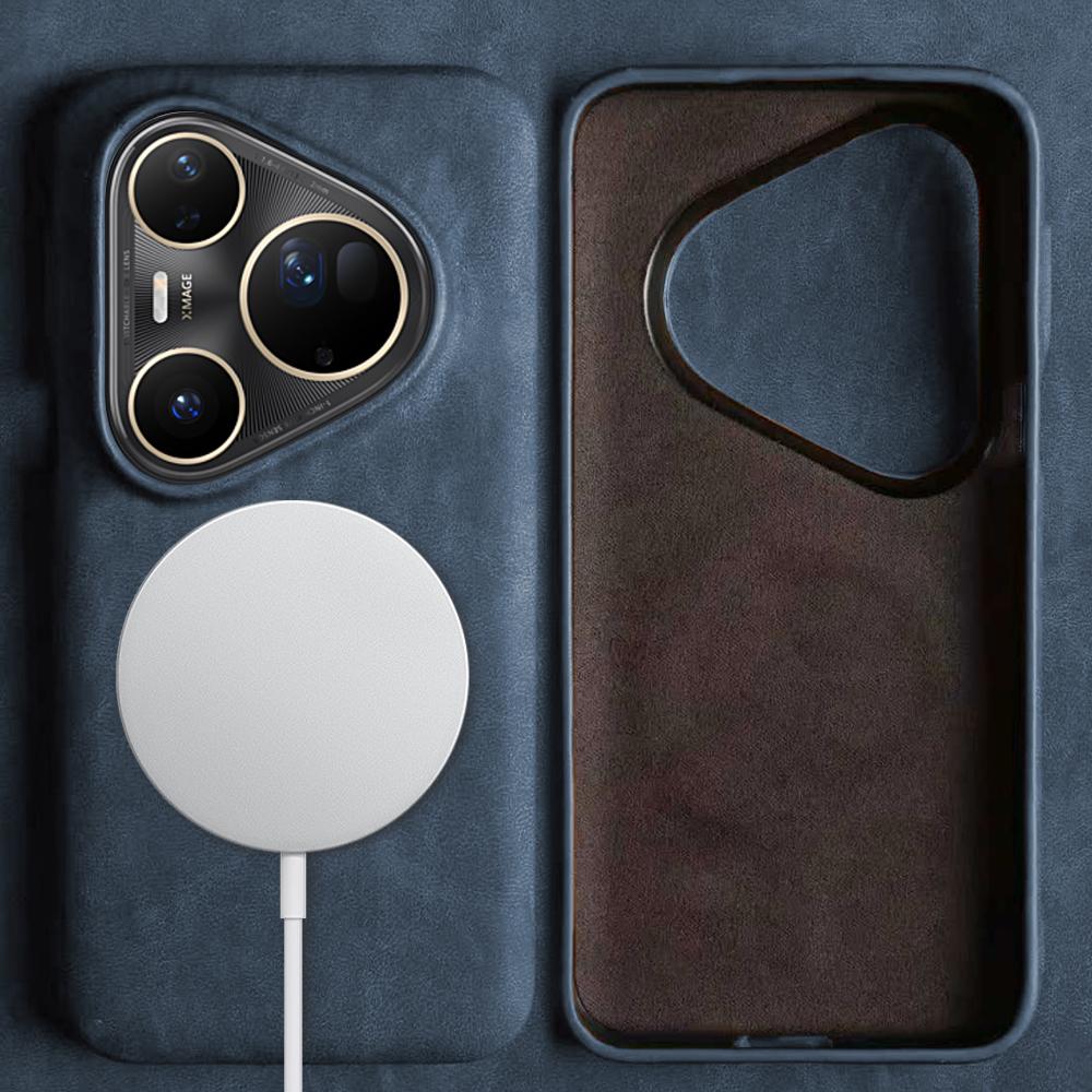 For Magsafe Premium Leather Case For Huawei Pura 80 Ultra 90 Pro Max 70 Pro Plus Mate 80 Pro Max 60 70 Phone Case Back Cover Bag