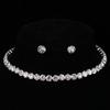 2/3Pcs Light Luxury Round  Jewelry Set For Women Charm Necklace Bracelet Earring Brides Wedding Jewelry Accessories