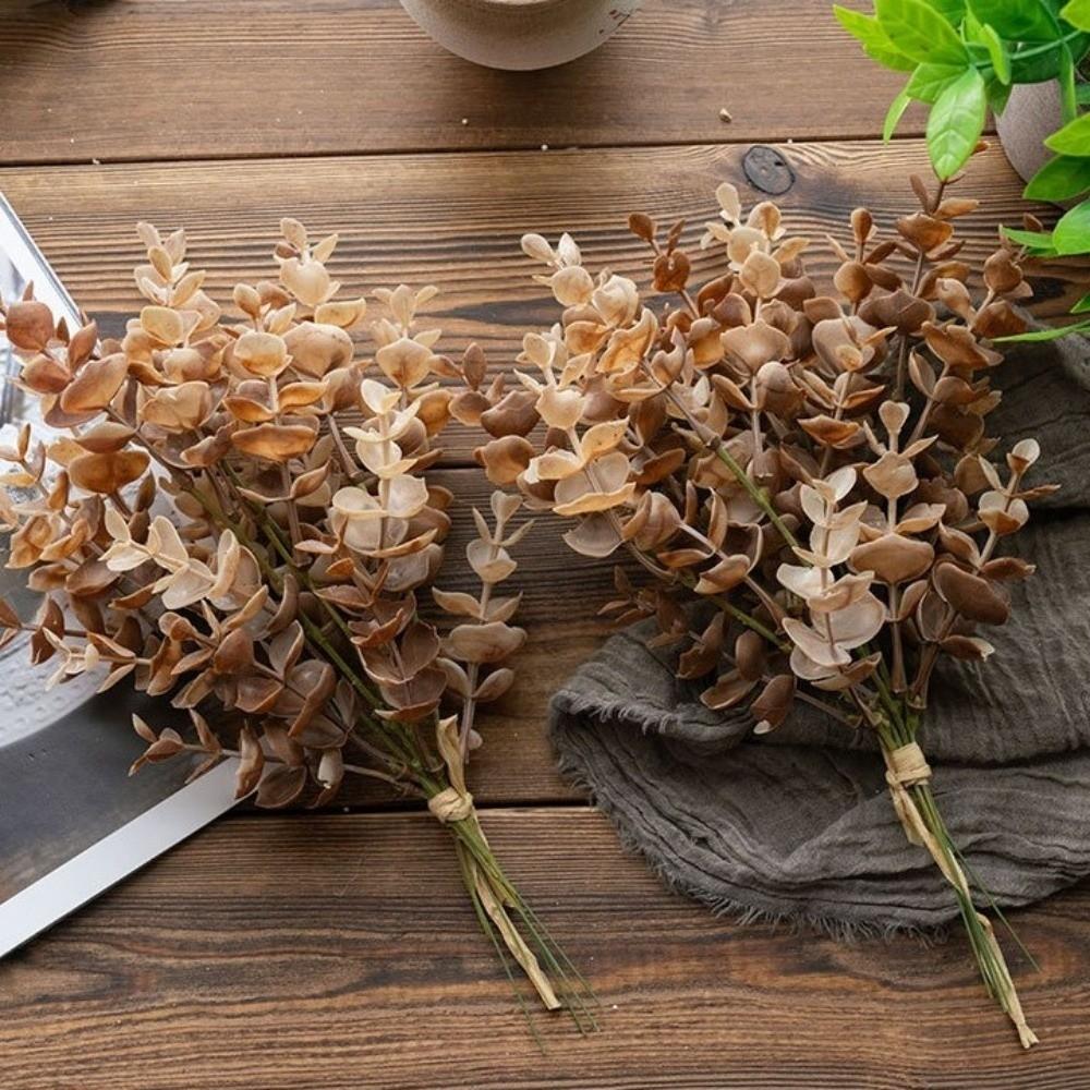 UV Resistant Artificial Eucalyptus Bouquet Lifelike Simulation Green Plants  Home Decoration