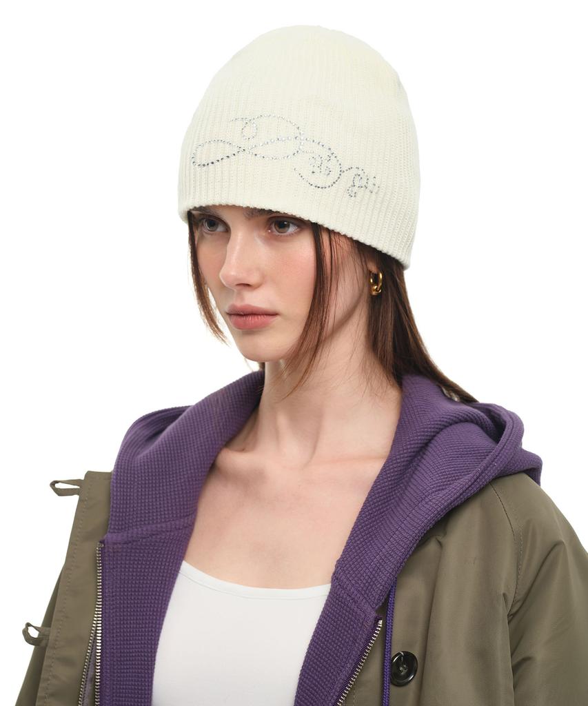 TOOMUCHTAX Hotfix Beanie Ivory