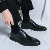 Men Retro Oxfords Black Formal Business Dress Derbys Prom Tuxedo Party  Leather Shoes Large Size