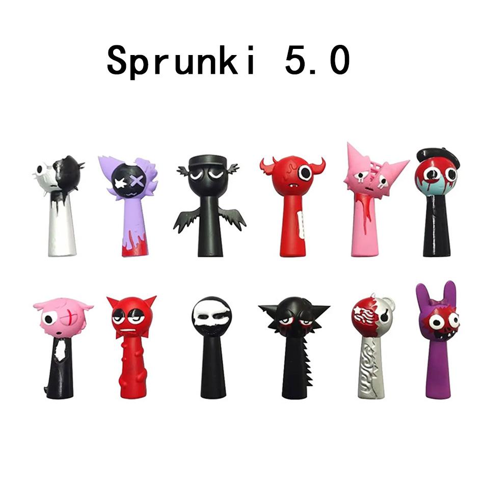 Hot New 6 style12pcs/Set Mini Sprunki Action Figure Toy Cartoon Movie Sprunki Wenda Model Doll Figurines Kids Gift